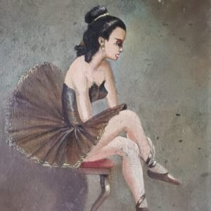 Tableau danseuse au repos signé R. Sarot