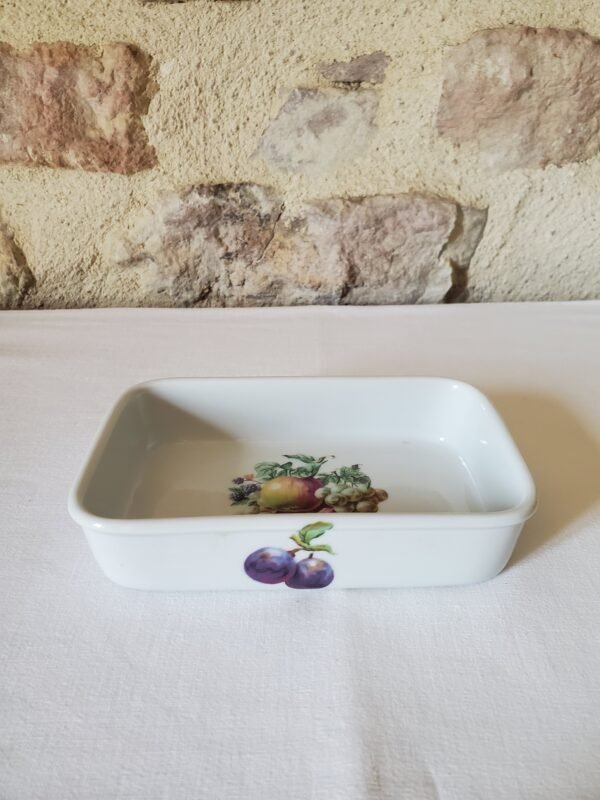 Vide-poche en porcelaine de Limoges – Lazeyras, décor fruits peints à la main