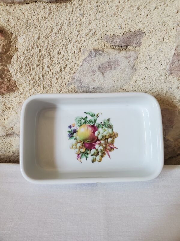 Vide-poche en porcelaine de Limoges – Lazeyras, décor fruits peints à la main
