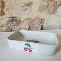 Vide-poche en porcelaine de Limoges – Lazeyras, décor fruits peints à la main