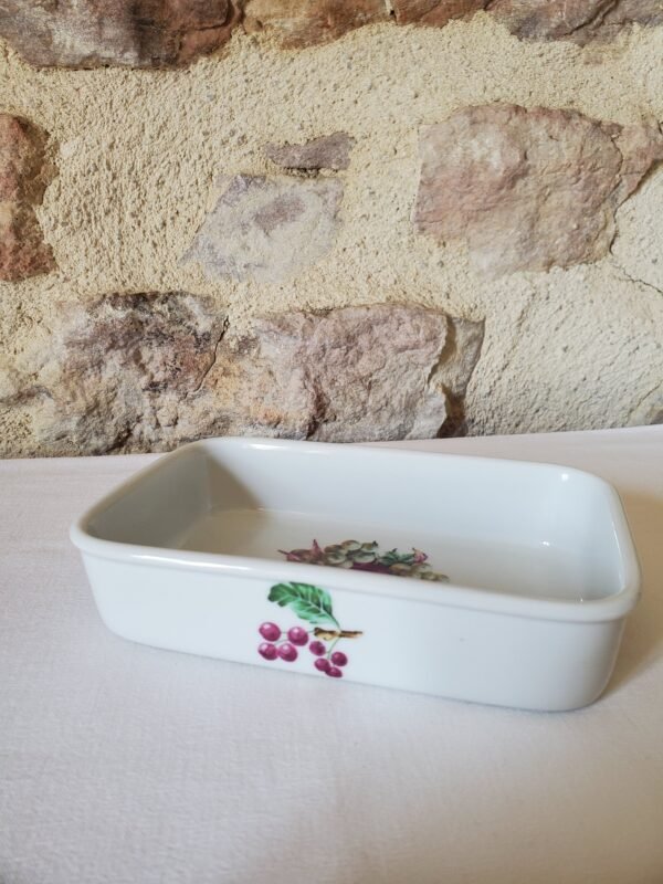 Vide-poche en porcelaine de Limoges – Lazeyras, décor fruits peints à la main