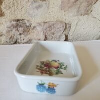Vide-poche en porcelaine de Limoges – Lazeyras, décor fruits peints à la main