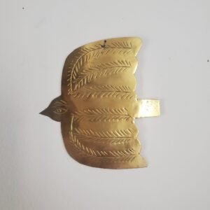 Oiseau mural en laiton