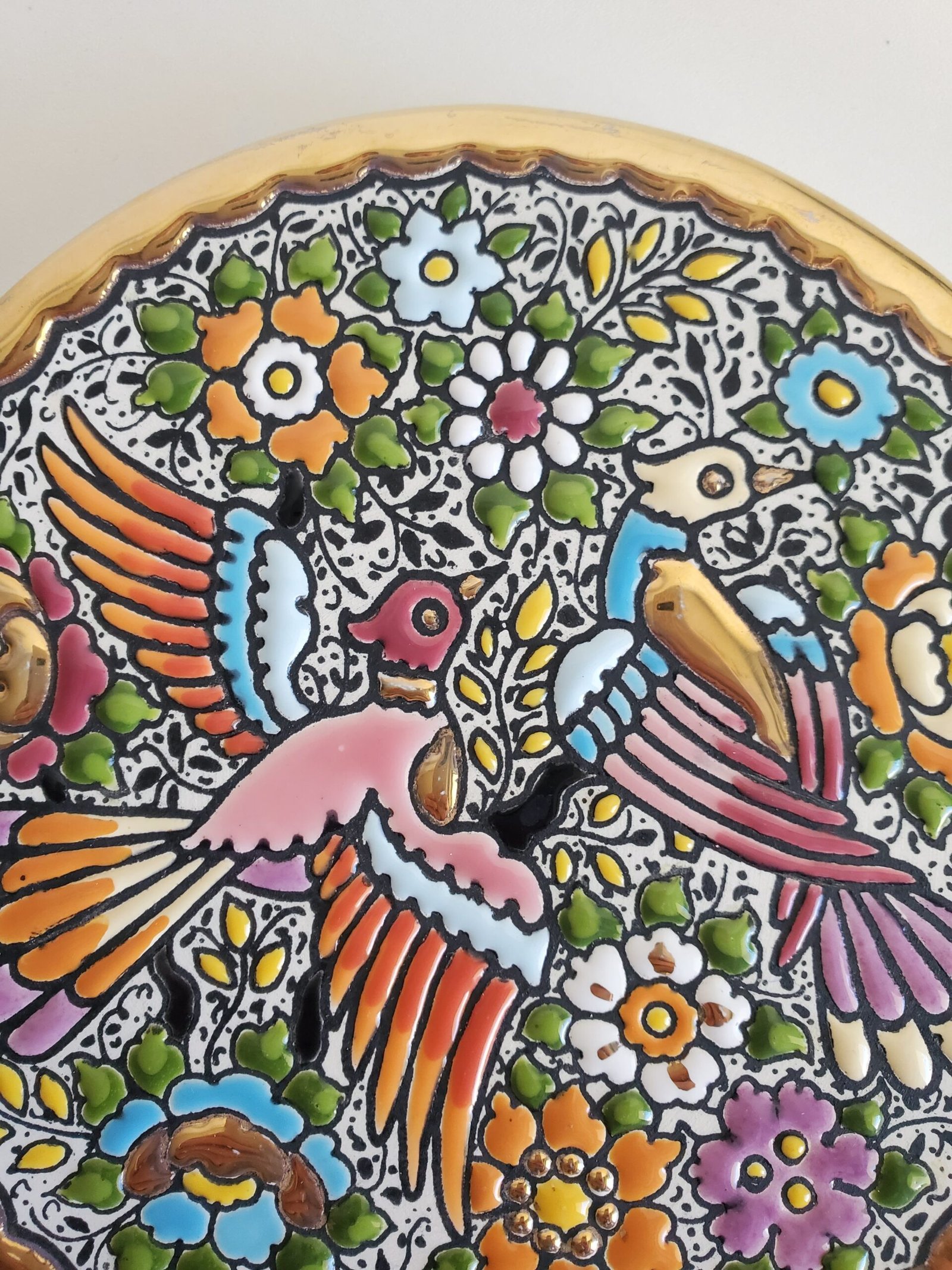 Assiette décorative murale en céramique – peinte à la main, artisanat espagnol – Image 3