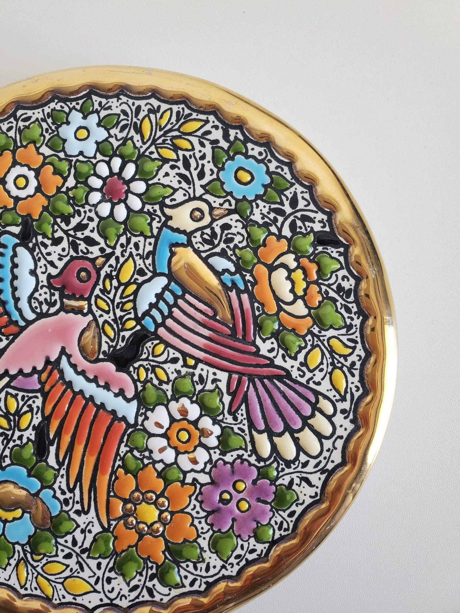 Assiette décorative murale en céramique – peinte à la main, artisanat espagnol – Image 4