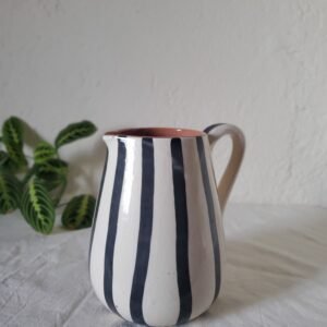 Carafe à Rayures – Artisanat Marocain Authentique