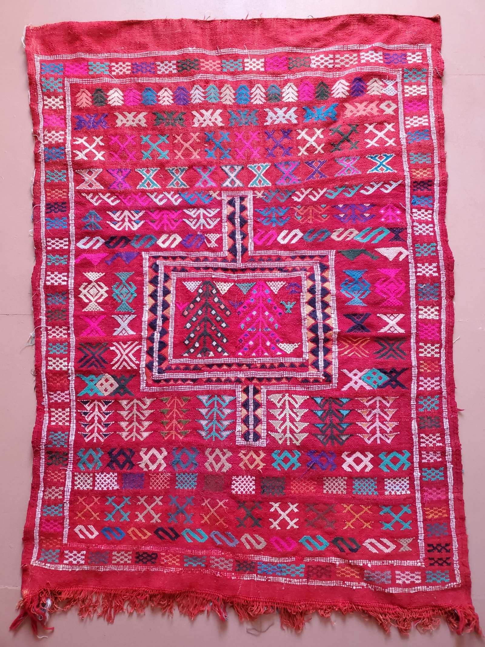 Kilim berbère tissé main – Tapis berbère artisanal en laine
