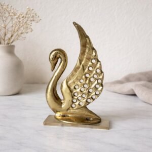 Objet déco cygne en laiton vintage