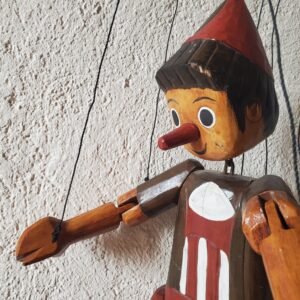 Pinocchio Pantin Articulé en Bois Artisanal – Figurine Décorative Fait Main