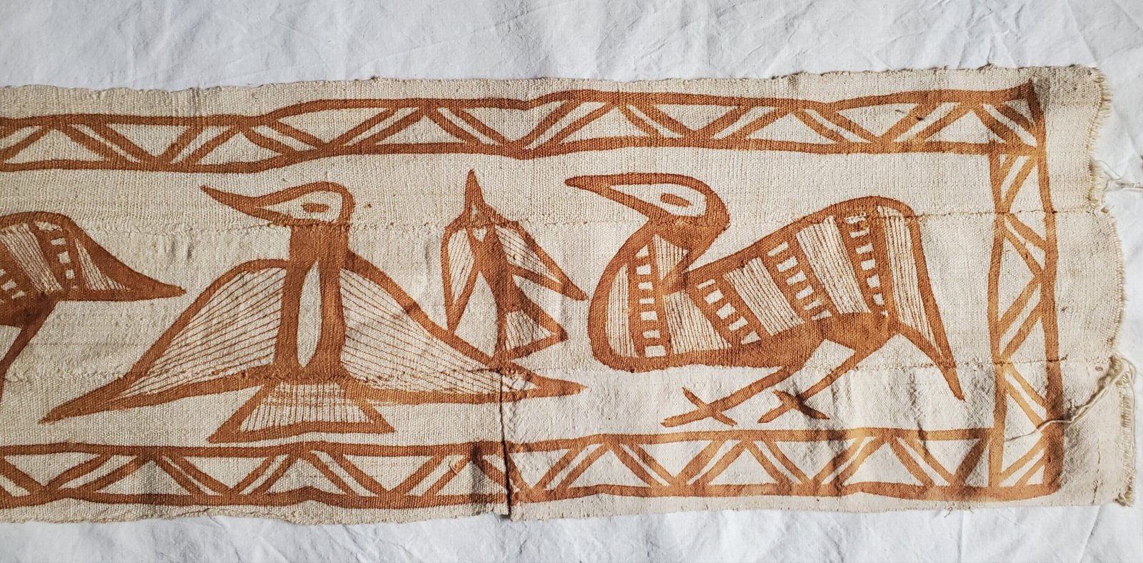 Textile traditionnel de Côte d’Ivoire – Motifs oiseaux – Fait main – Image 4