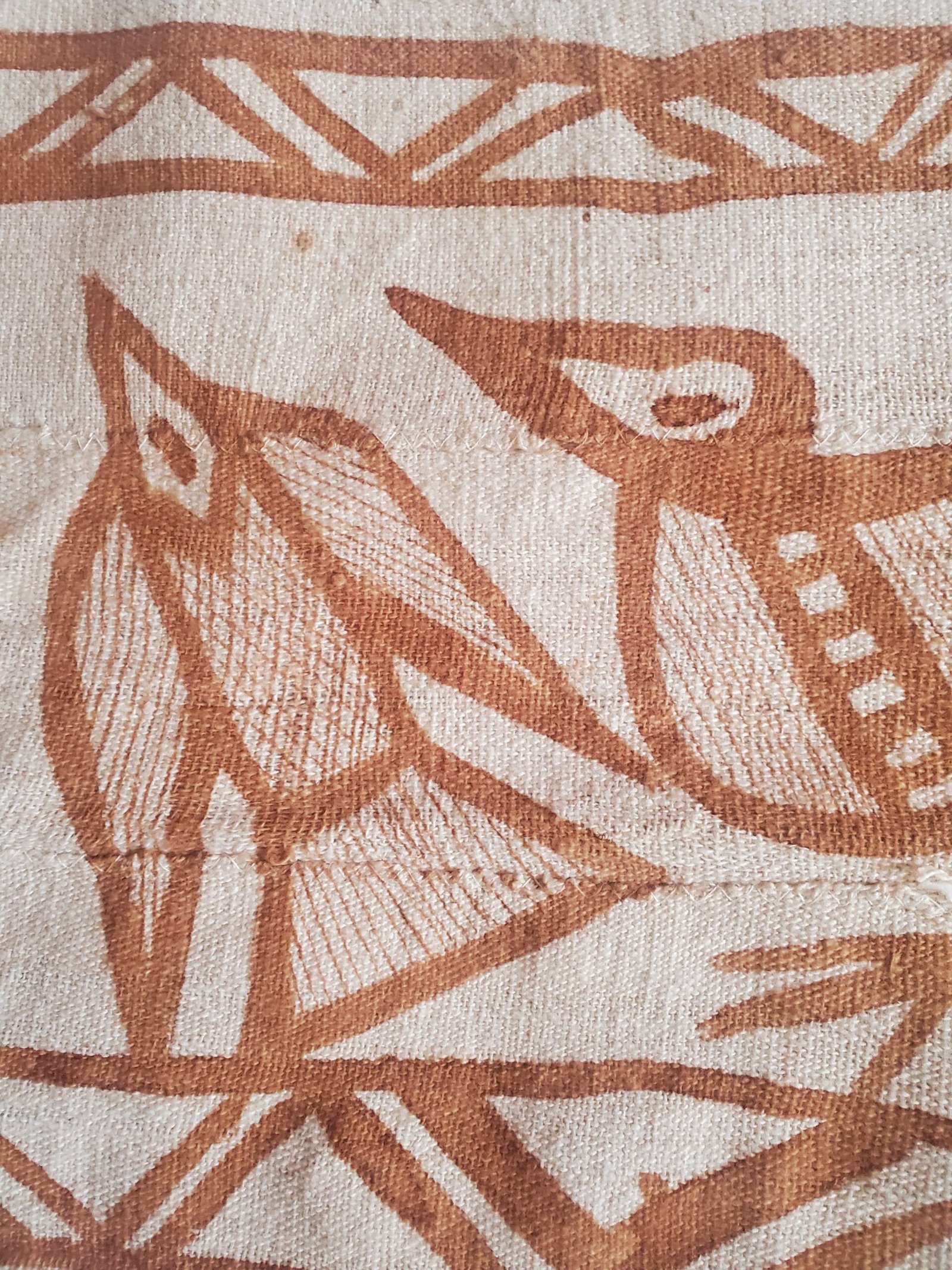 Textile traditionnel de Côte d’Ivoire – Motifs oiseaux – Fait main – Image 6