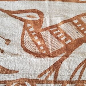 Textile traditionnel de Côte d’Ivoire – Motifs oiseaux – Fait main
