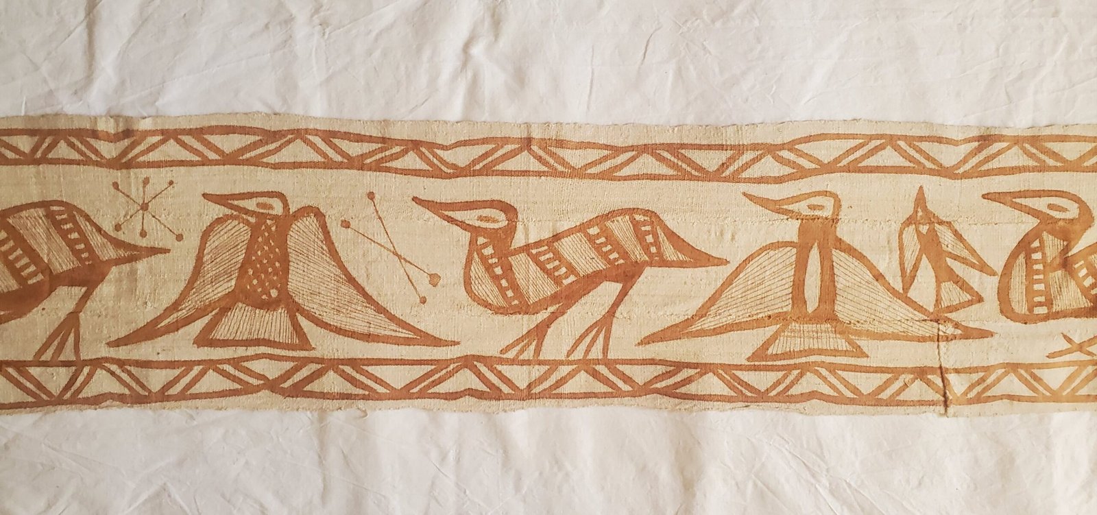 Textile traditionnel de Côte d’Ivoire – Motifs oiseaux – Fait main – Image 5