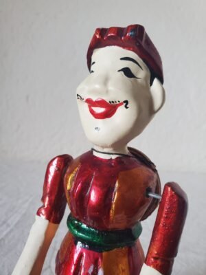 Ancienne marionnette articulée vietnamienne peinte à la main