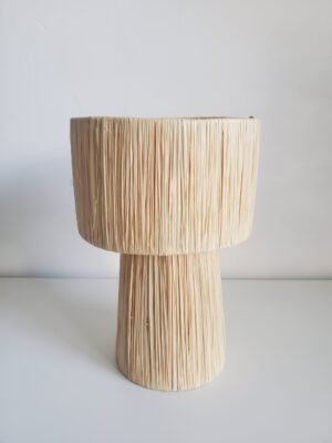Lampe artisanale en osier tressé