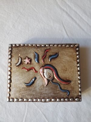 Boite à bijoux italienne a miroir en bois