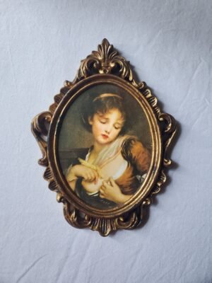 Cadre en bois doré italien de style romantique