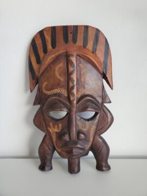 Masque decoratif africain ghana maison anouchka scaled
