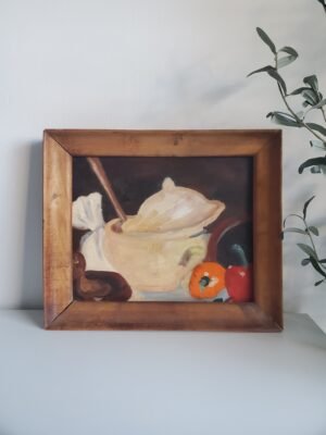 Nature morte provençale cadre en bois