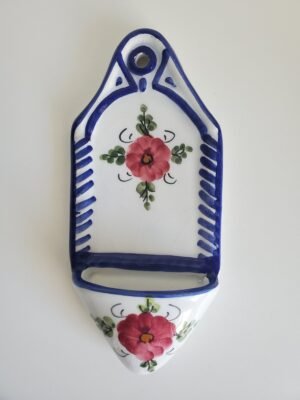 Bénitier vintage en céramique peinte à la main – objet vintage de décoration chiné par Maison Anouchka