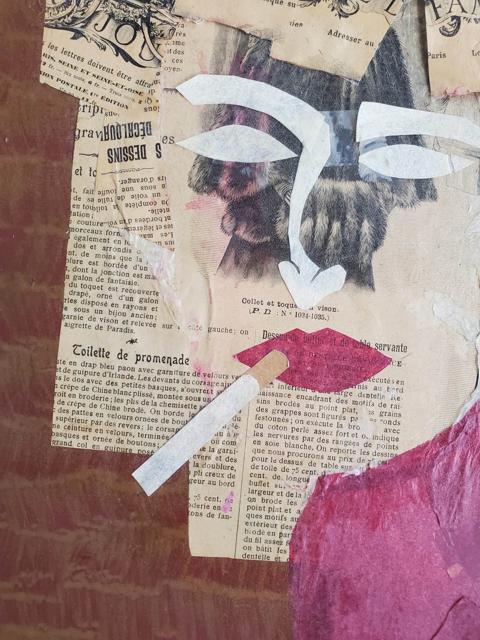 Tableau portrait femme collage maison anouchka 2.jpg