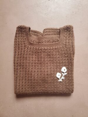 haut tricot marron fait main maison anouchka 1.jpg